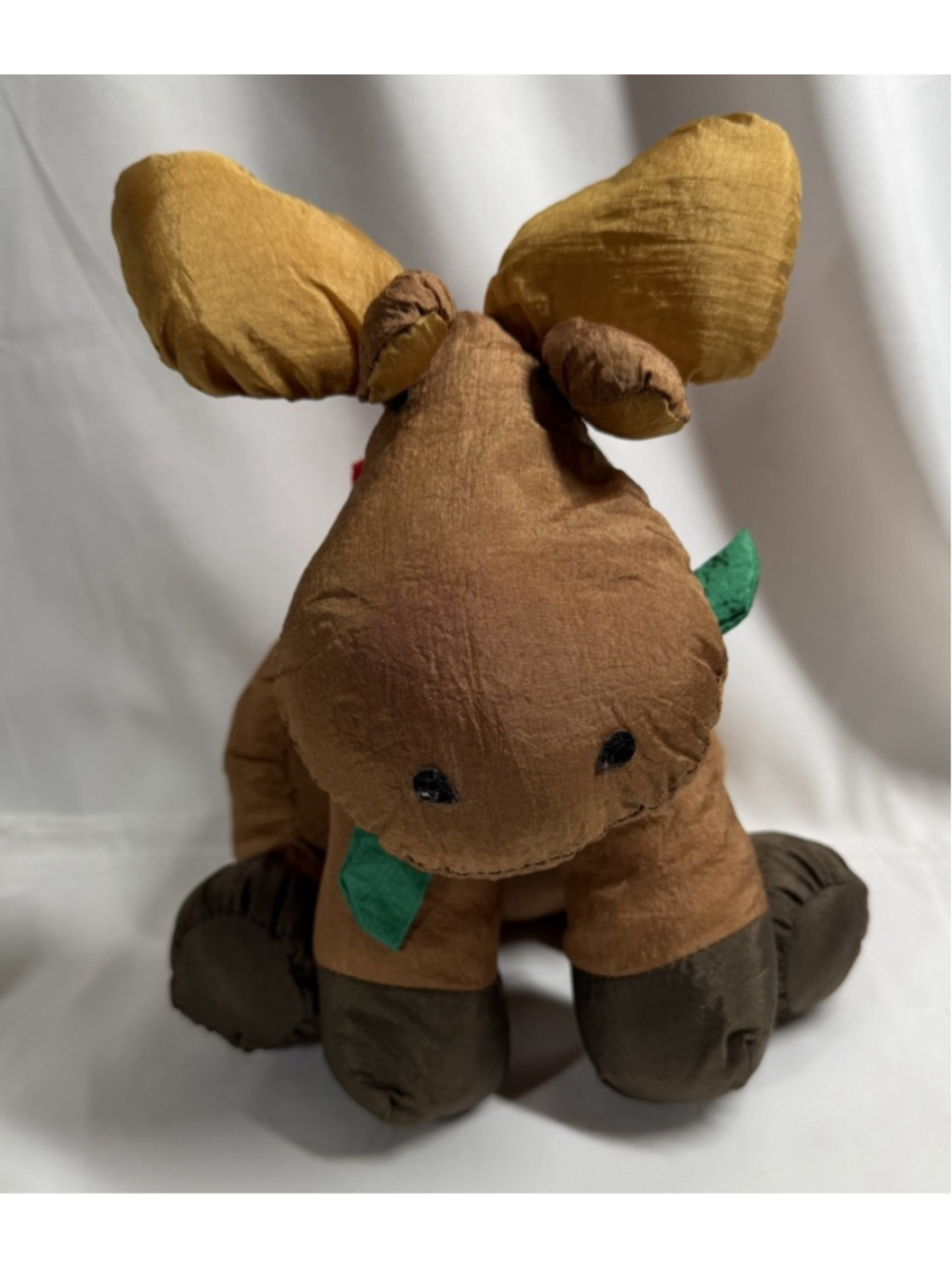 Dept 56 Department Vtg Nylon Reindeer Moose Parachute Plush Stuffed 9"